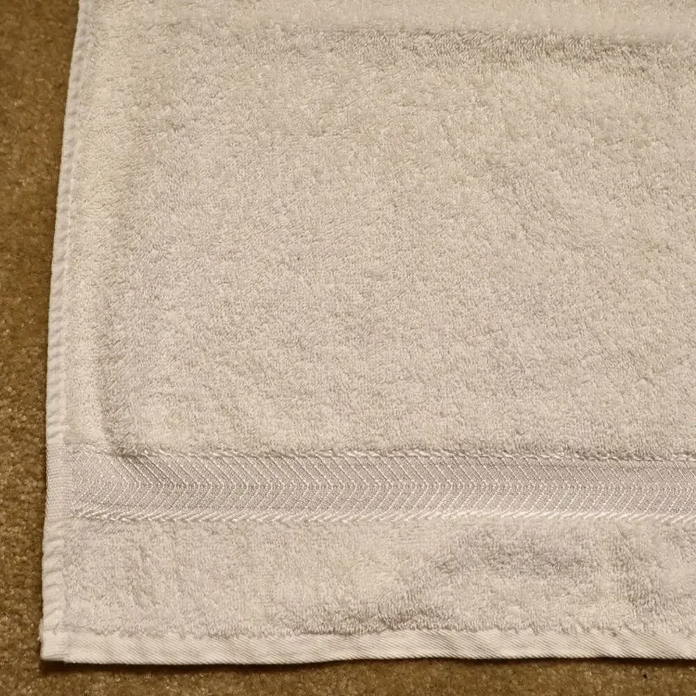 Bath Hand Towel Set of 2 Solid Off-White Buckingham Estates India 24x15
